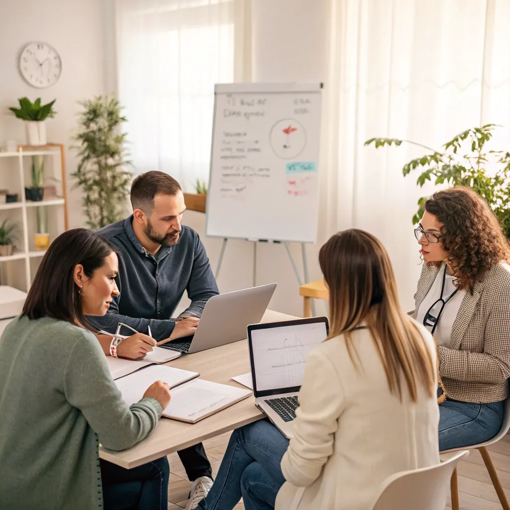 Image of people in a psychology training session